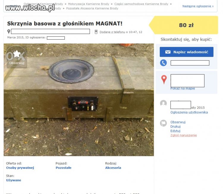 Znalezione na jednym z portali ogłoszeniowych.