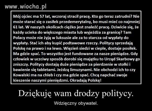 Nigdy nie głosowałem na tych złodziei i nie będę