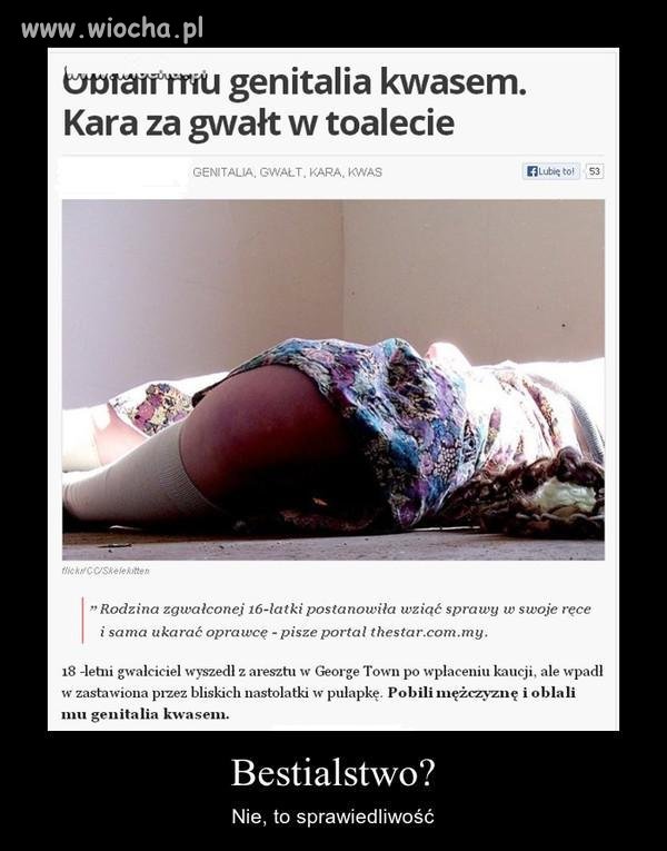 Tak powinno się rozwiązywać sprawy gwałcicieli i pedofilów.