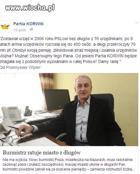 Zostawił urząd bez długów z 76 urzędnikami