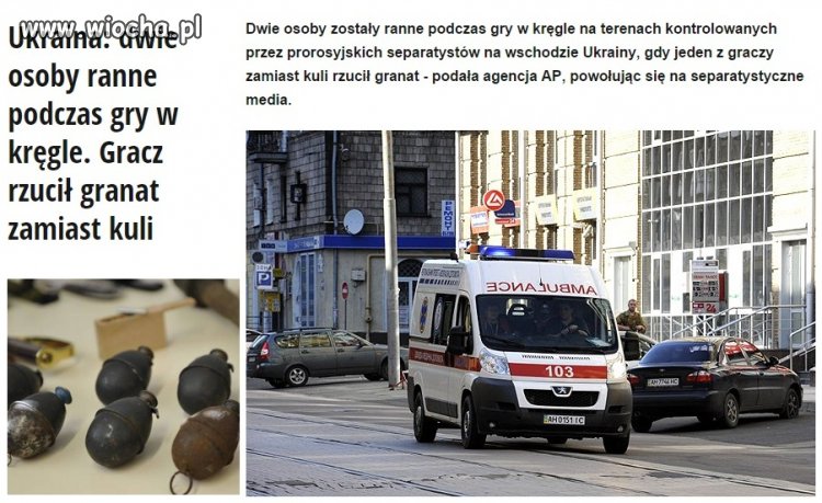 Zamiast kuli rzucił granat