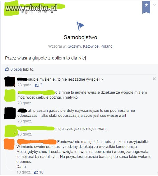 Samobójstwo na Facebooku