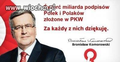  250 mln podpisów w 38 mln kraju? 