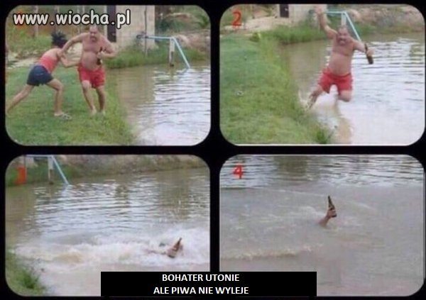 Beka na celebryckie skoki do wody. 