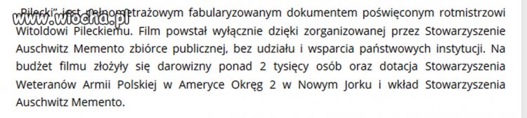 Film o bohaterze nie ma dotacji państwa nie ma.