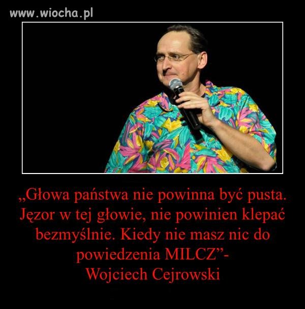 Kto jest podobnego zdania? 