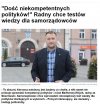 Radny chce testów kompetencji dla polityków.