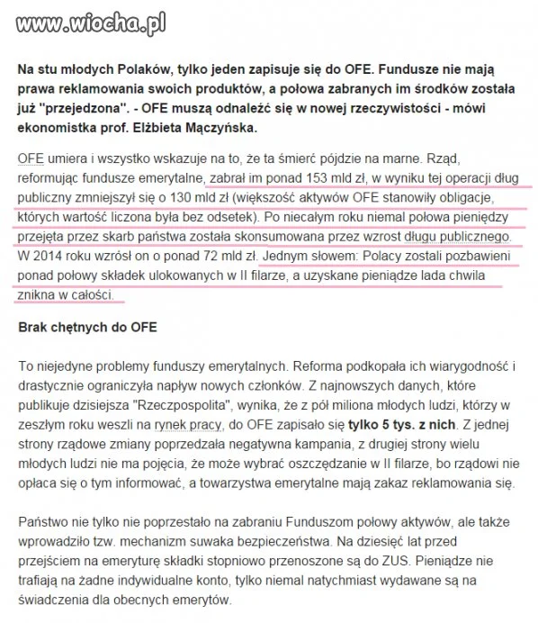 OFE - czyli o tym jak rząd rozbił świnkę skarbonkę
