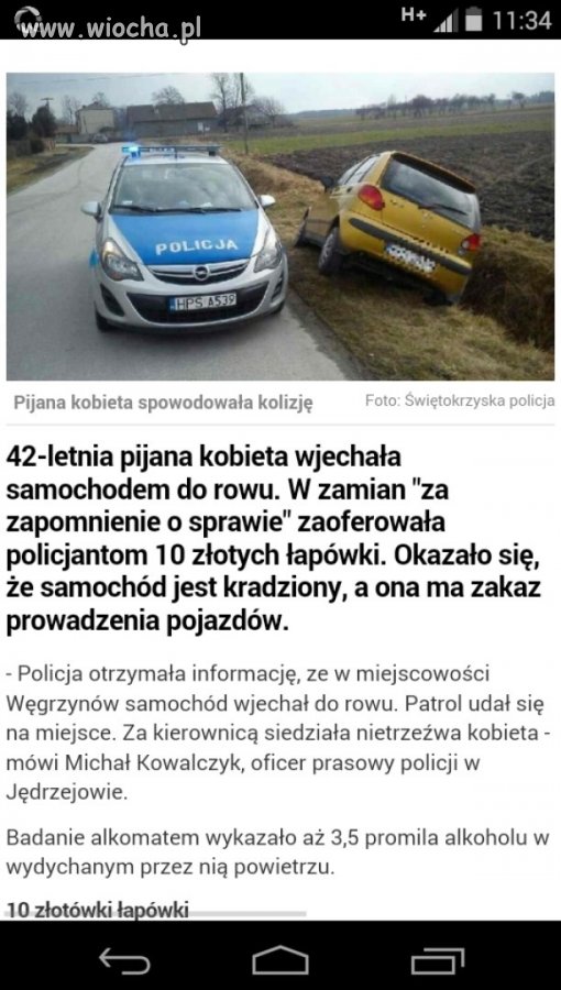 Dycha łapówki? Poszalała kobita 