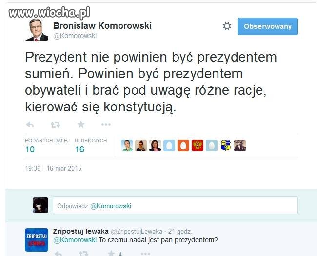 Właśnie czemu jest jeszcze prezydentem?