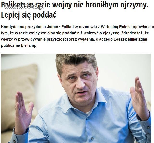 Przywódca lewaków pokazał jaki z niego patriota