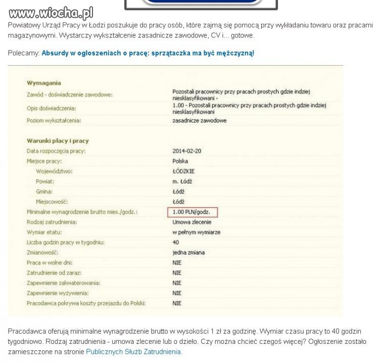 Oferta pracy w Łódzkim pośredniaku 