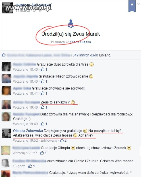 Nazwała dziecko "Zeus" !