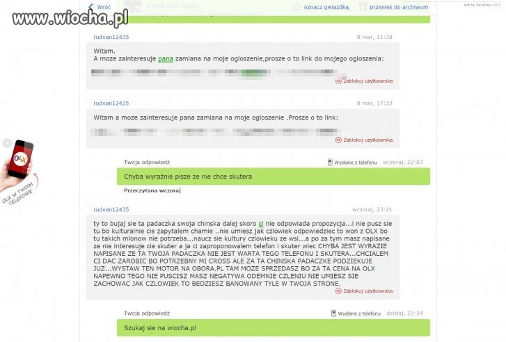 Nie mam siły do ludzi z OLX