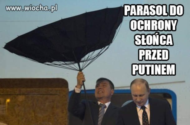 Parasol do ochrony słońca przed Putinem
