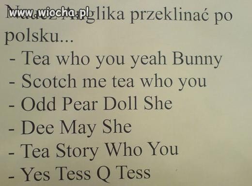 Naucz anglika przeklinać 