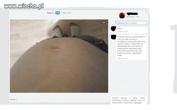 13 latka chwali się ciążą 
