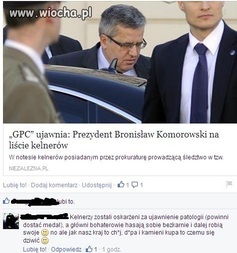 Kelnerzy oskarżeni za wykrycie patologii.