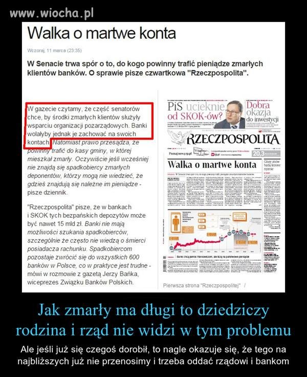 Nawet po śmierci cię ograbią  