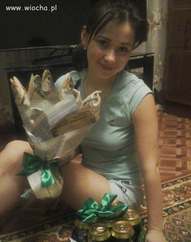 Rybny bukiet w gazecie