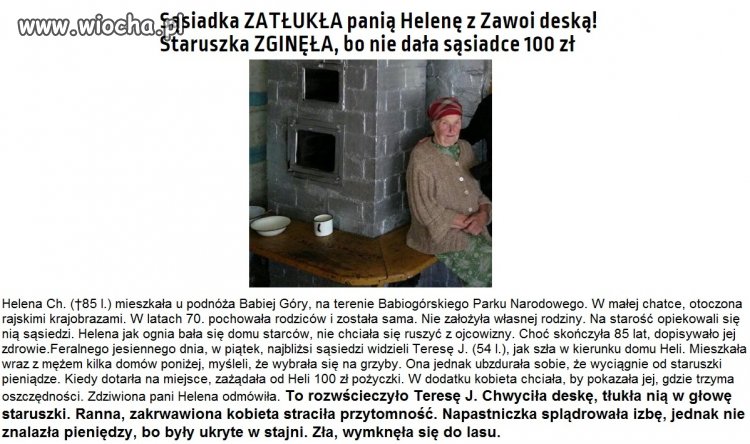 Zabiła za 100zł