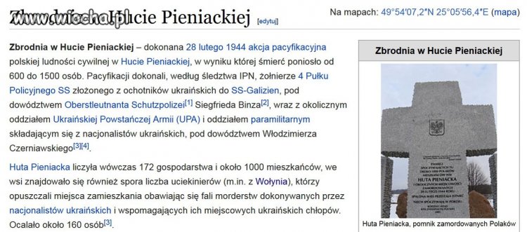 71 rocznica mordu - żadne media o tym nie napisały