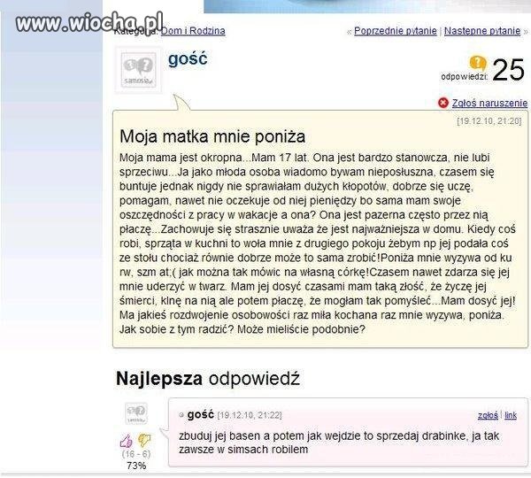 Rada na wredną matkę