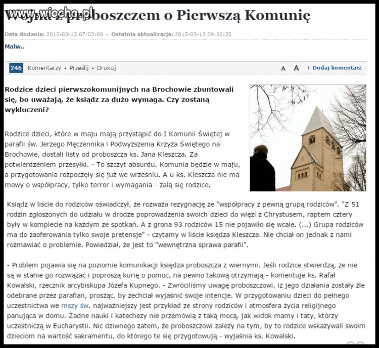 Jak zwykle to wina rodziców, a ksiądz niewinny, nie 