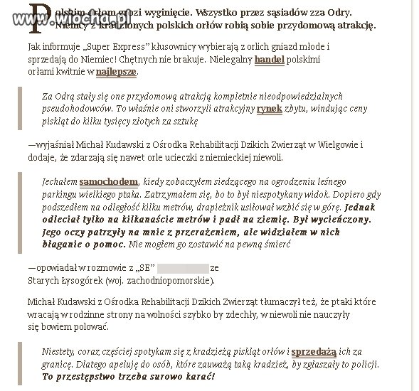 Niemcy kradną polskie orły