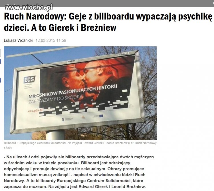 Wszędzie dopatrują  się homoseksualizmu 