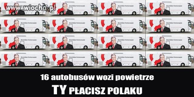16 autobusów do wożenia urzędniczej publiczności!?