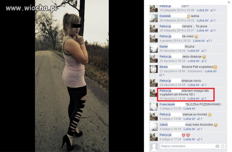 14 latka:  ''wyglądam jak tirówka''