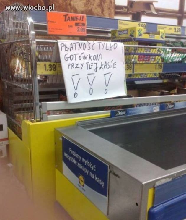 Płatność tylko przy tej kasie