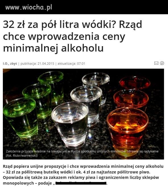 Napewno spadnie sprzedaż alkoholu... z legalnych 