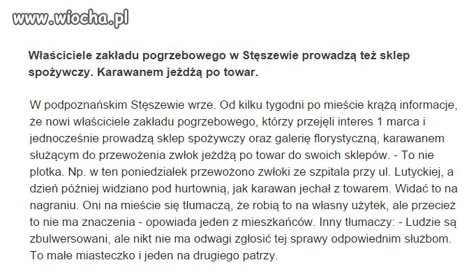 Dobrze że nie prowadza masarni...