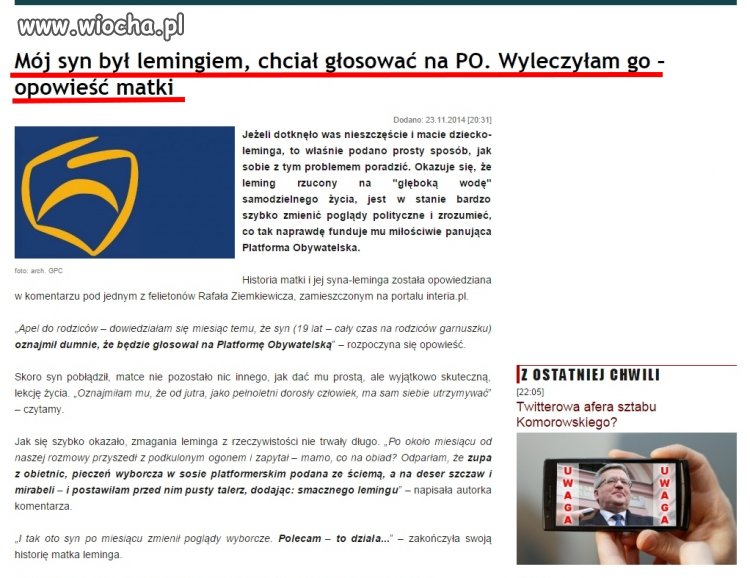 Z dedykacją dla lemingów...