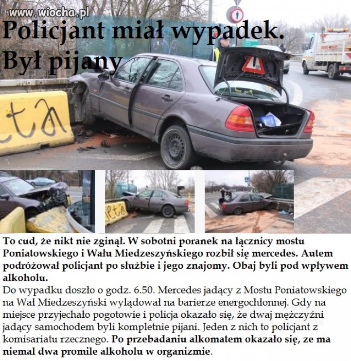 Policjant prowadził pod wpływem alkoholu
