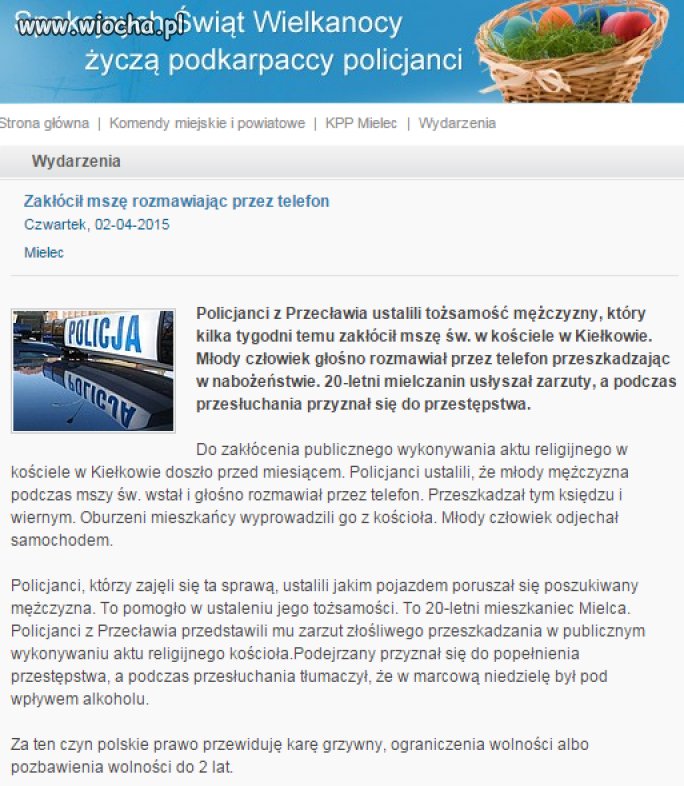 WIELKIE BRAWA!! Policja złapała przestępcę.