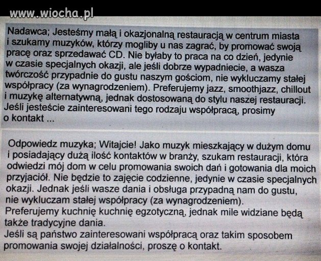 Muzyk poszukiwany