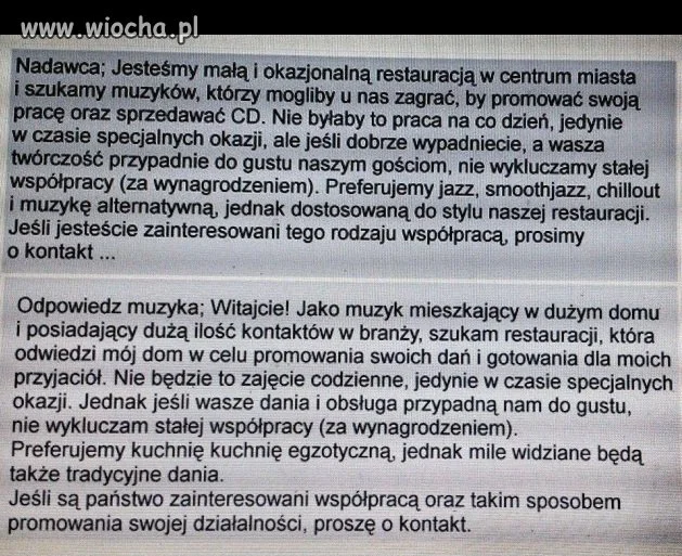 Muzyk poszukiwany