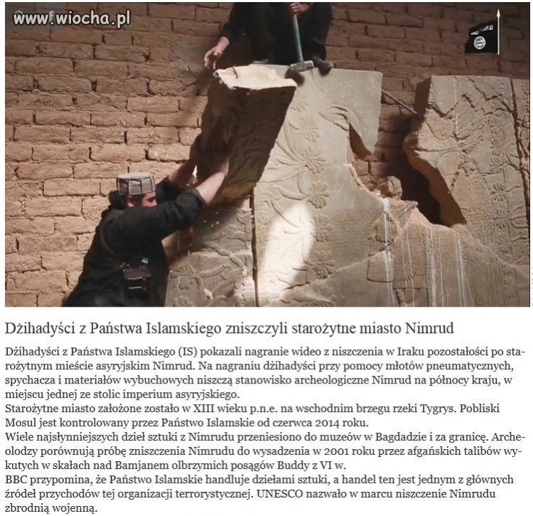 Kolejne starożytne miasto zniszczone przez ISIS