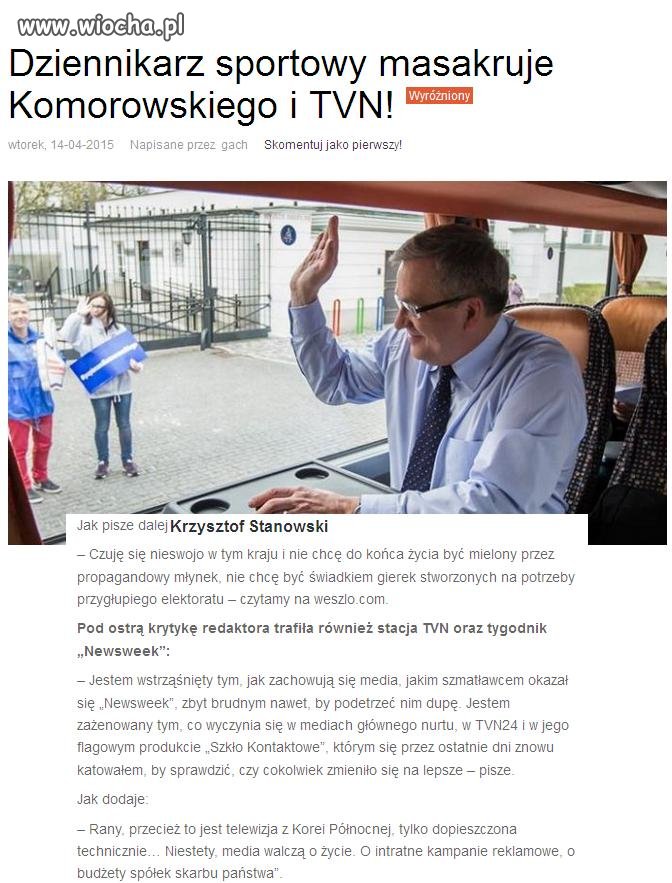 Dziennikarz sportowy komentuje i masakruje.