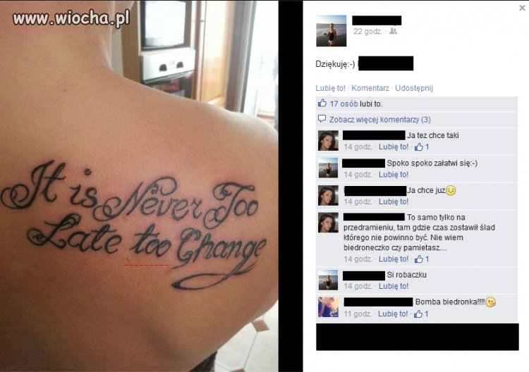 It's never too late too change