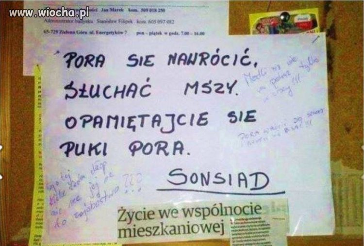 Jak dobrze mieć "Sonsiada" 