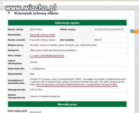 Ochroniarz z orzeczeniem niepełnosprawności