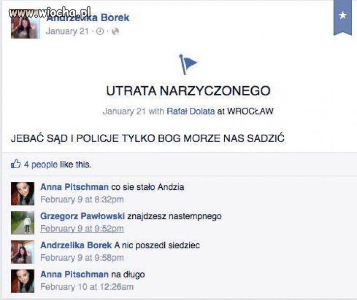 Utrata "NARZYCZONEGO" 