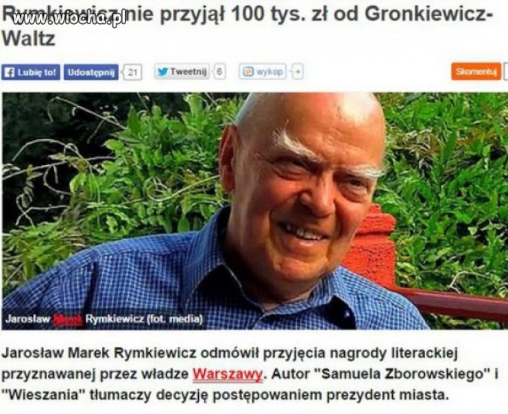 Podnosi Pan wiarę w uczciwych ludzi.