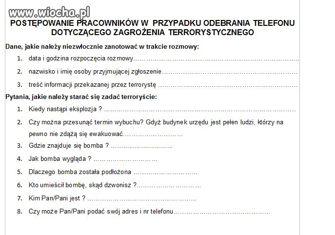 Jak postępować z terrorystą, który podłożył bombę