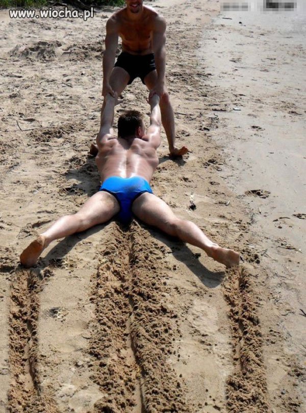 Na plaży.