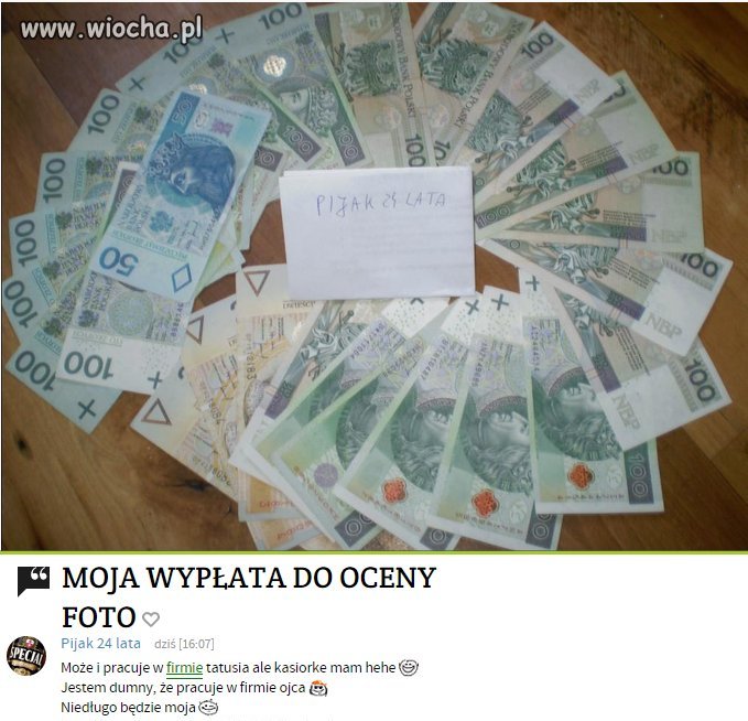 Robienie zdjęć wypłaty 